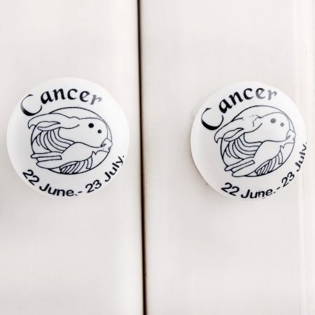 Cancer Flat Ceramic Knob